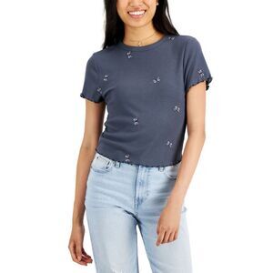 Rebellious One Juniors' Embroidered T-Shirt